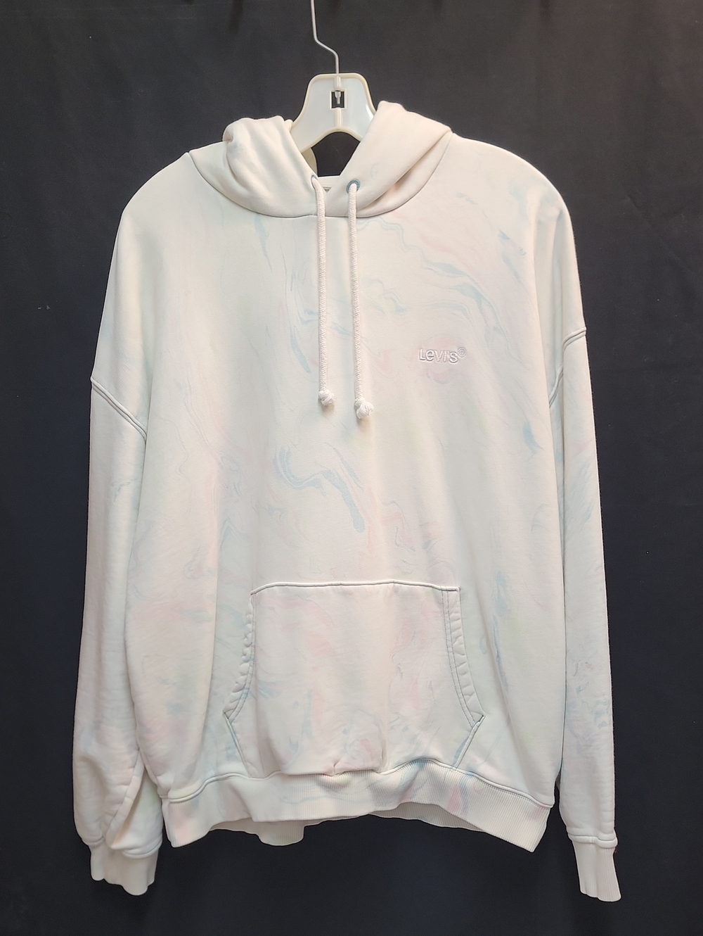 Levi's Men's White Marble Crewneck Hoodie